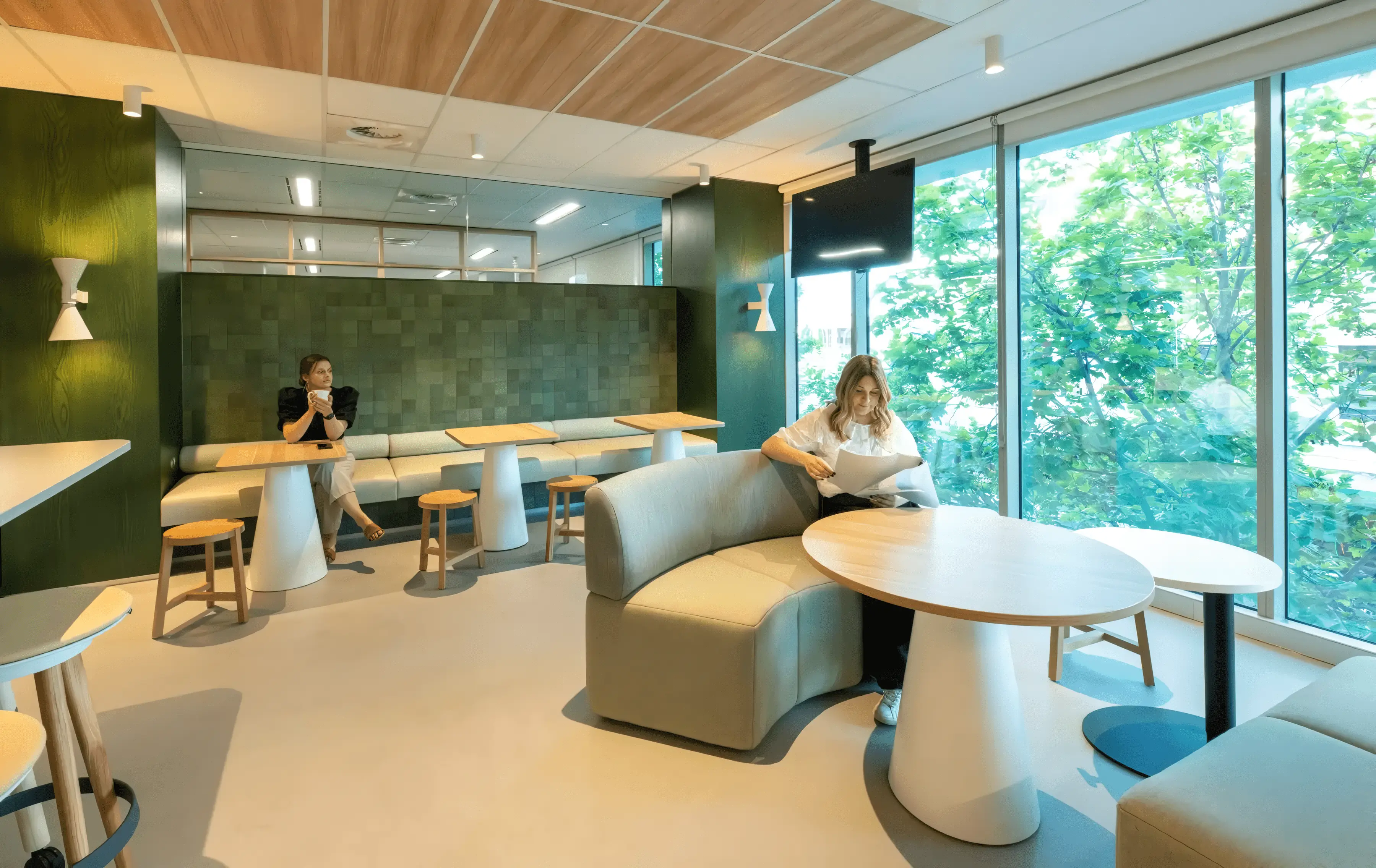 Super SA office fitout by FDC featuring the Bauhaus Grid lounge. Photo by Dan Trimboli.