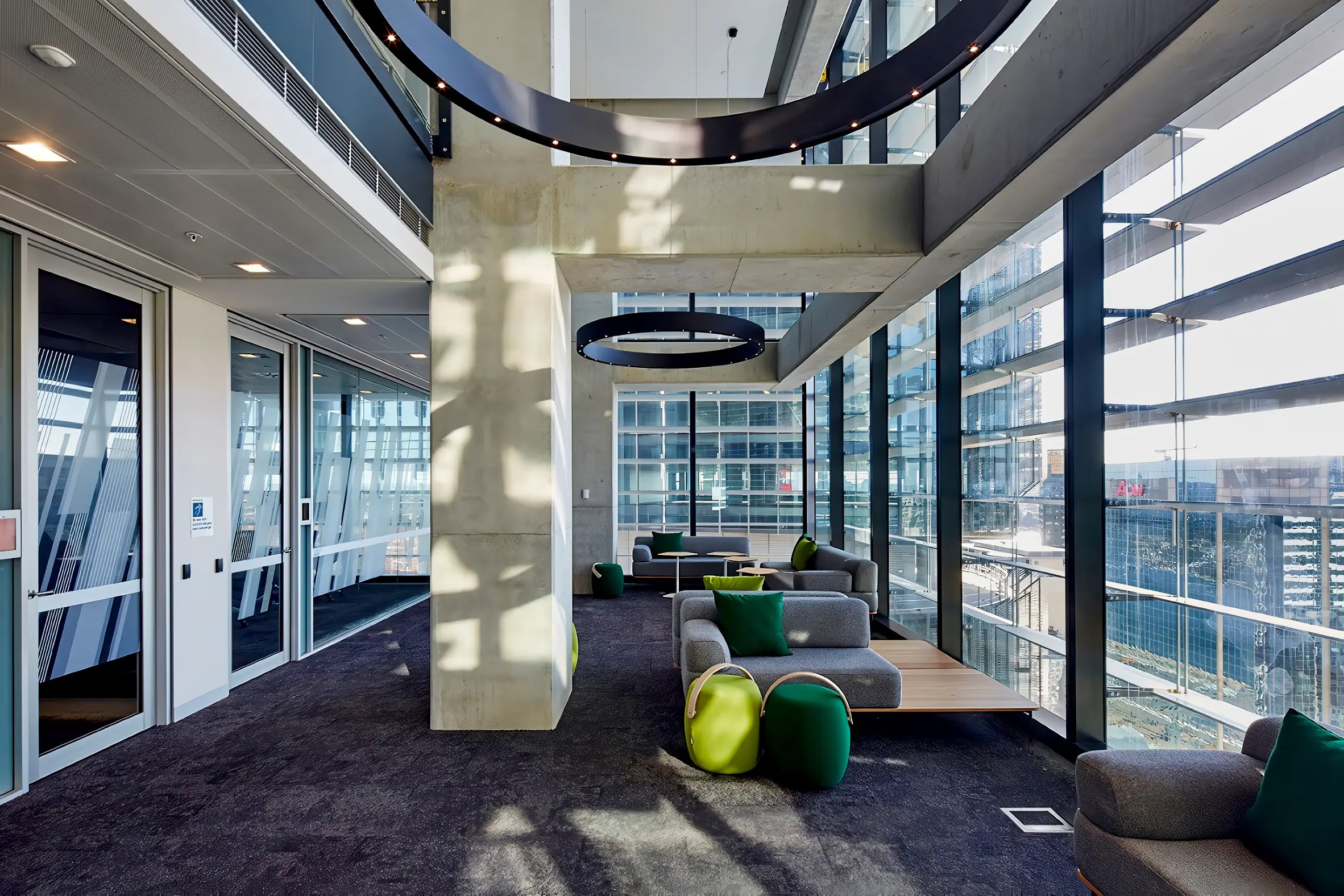 The KPMG Barangaroo Office fitout and interior design by Davenport Campbell featuring LENs Softscape Lounges.